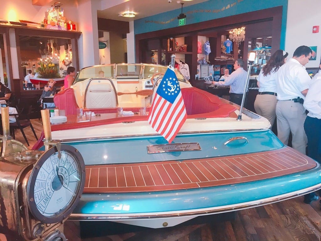 Retro Boat in the Boathouse Disney Springs