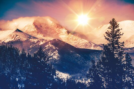 The tenmile range in Breckenridge Colorado