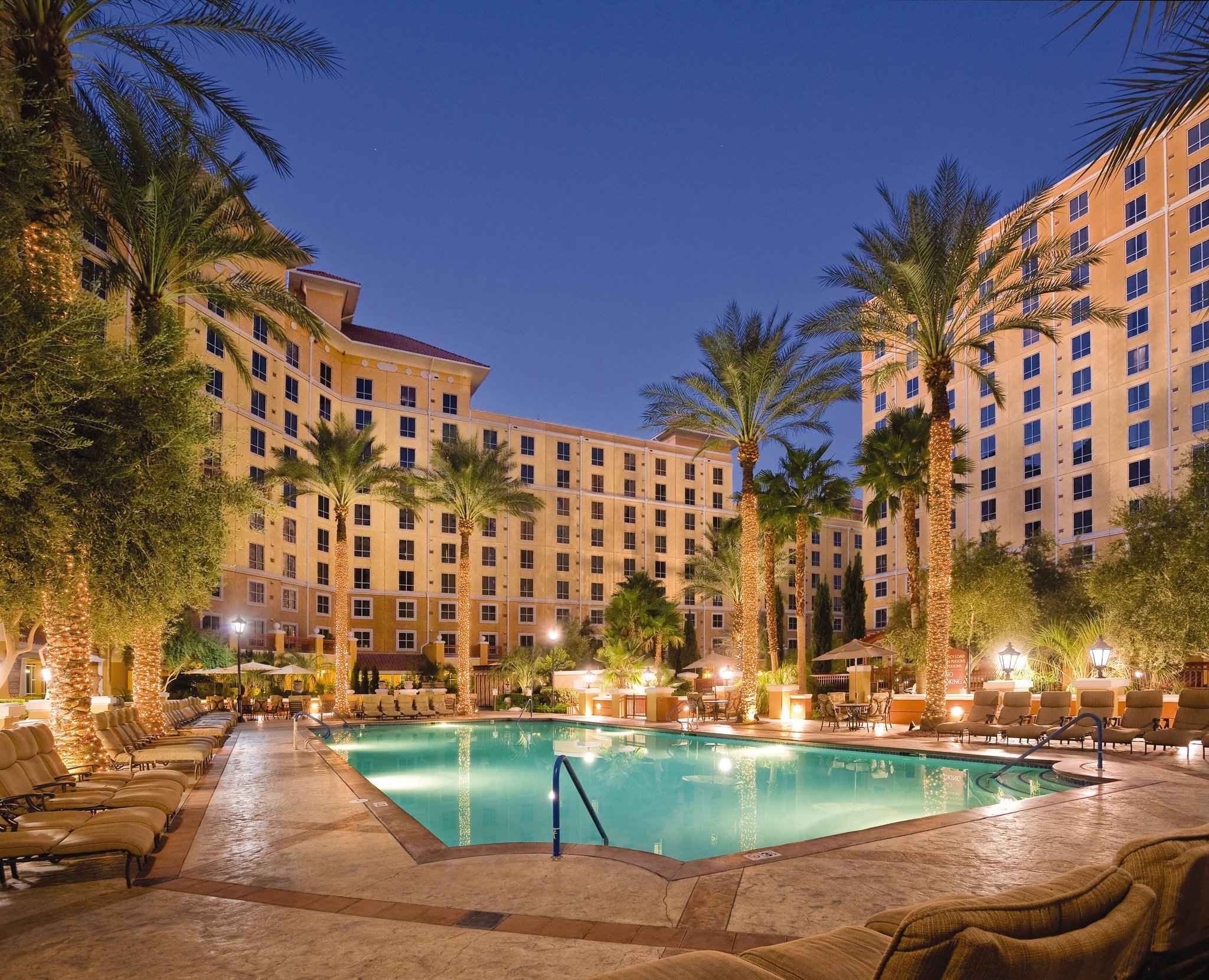 Club Wyndham Grand Desert Resort Pool at Night