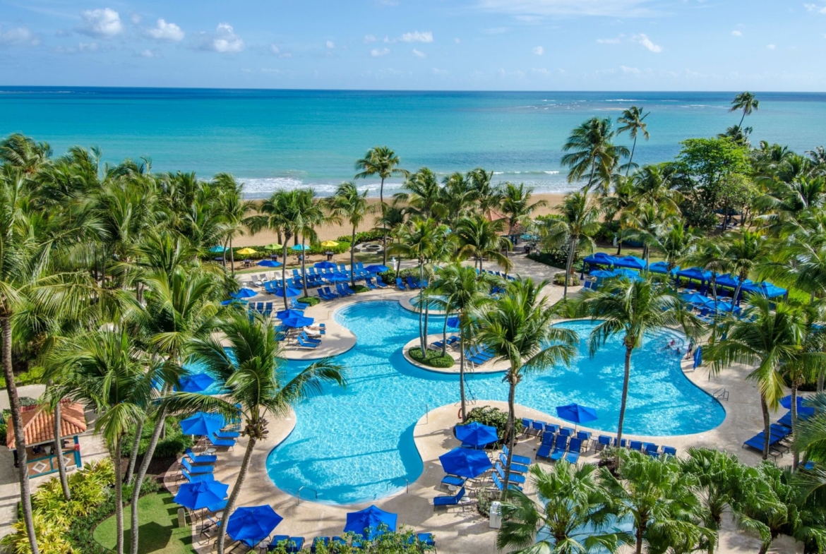 Club Wyndham Margaritaville Rio Mar Aerial Pool Overview