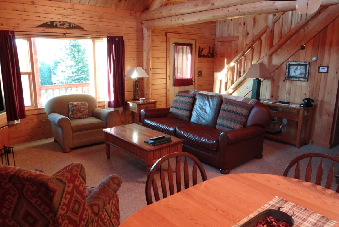 Rangeley Lake Resort Cabing Living Area