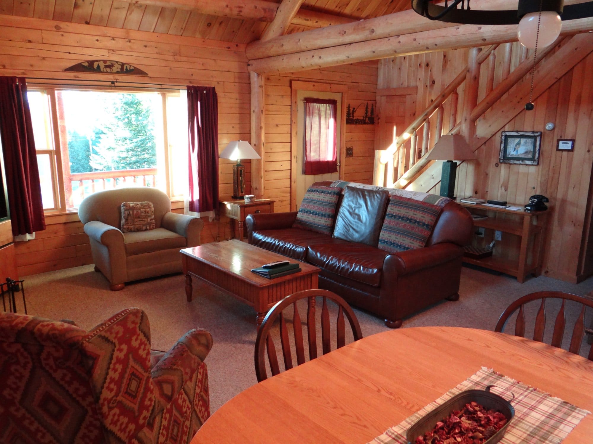 Rangeley Lake Resort Cabing Living Area