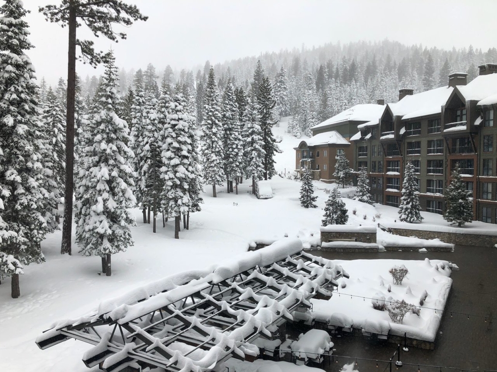 Ritz-Carlton Highlands Lake Tahoe Exterior Snow Christmas Vacation Locations
