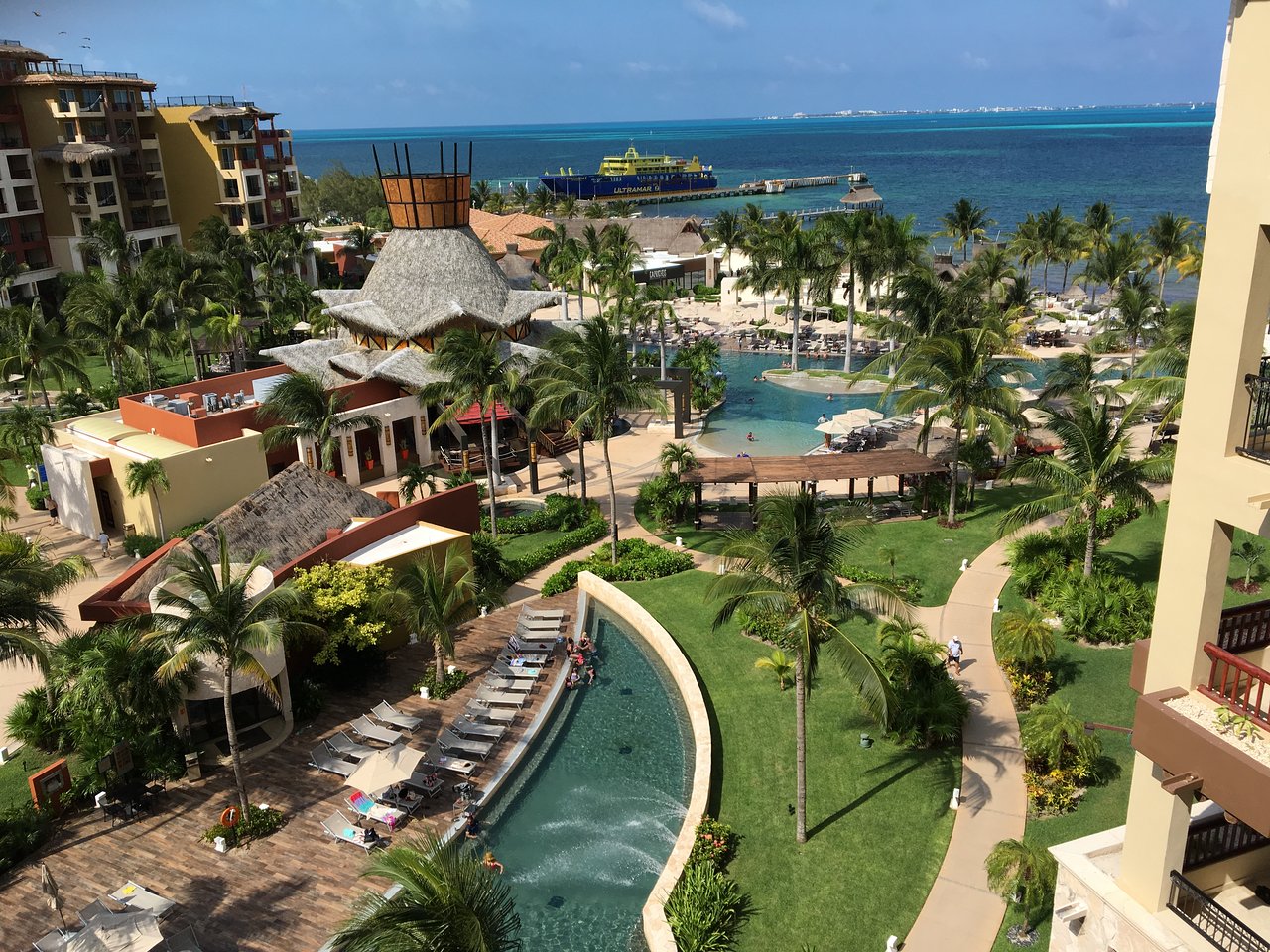 Villa Del Palmar Cancun Balcony View of Pool Area