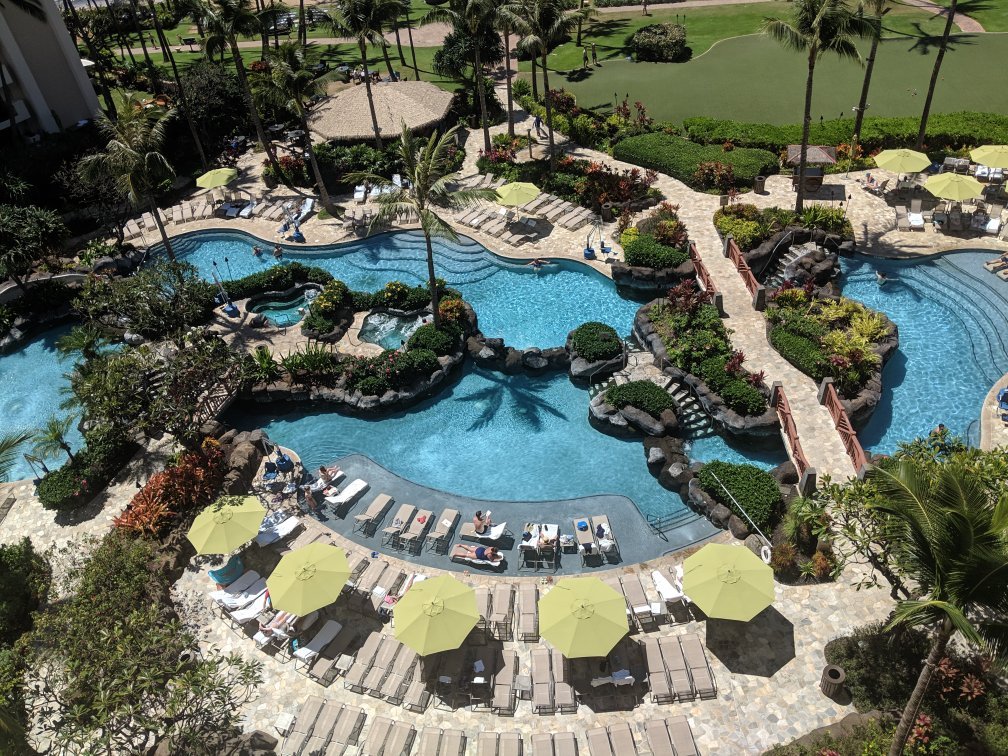 Westin Kaanapali Ocean Resort Villas Aerial Pool Overview