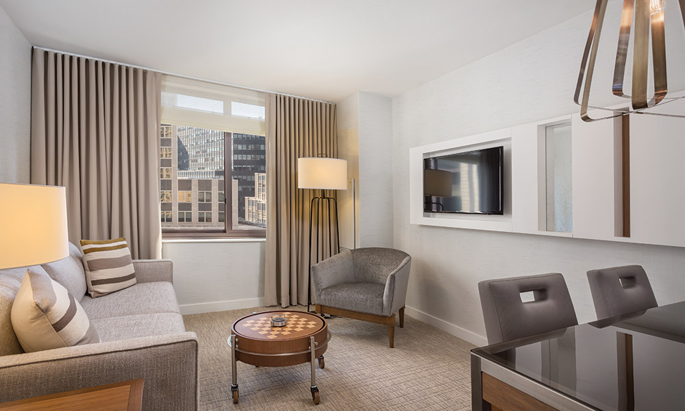 Wyndham Midtown 45 At New York City 1 Bedroom Deluxe Living