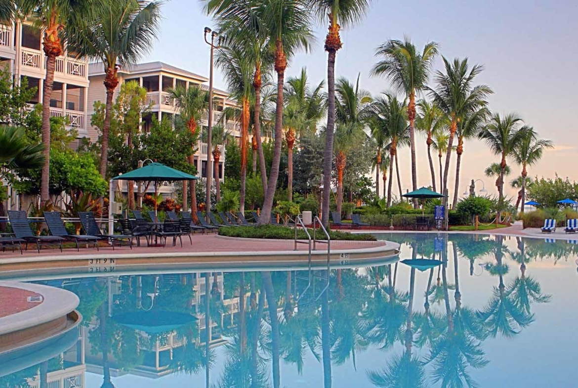 Hyatt Beach House Resort Pool Sunset