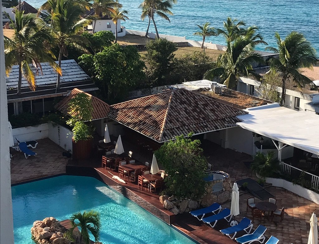 Sapphire Beach Club & Resort Aerial Pool View