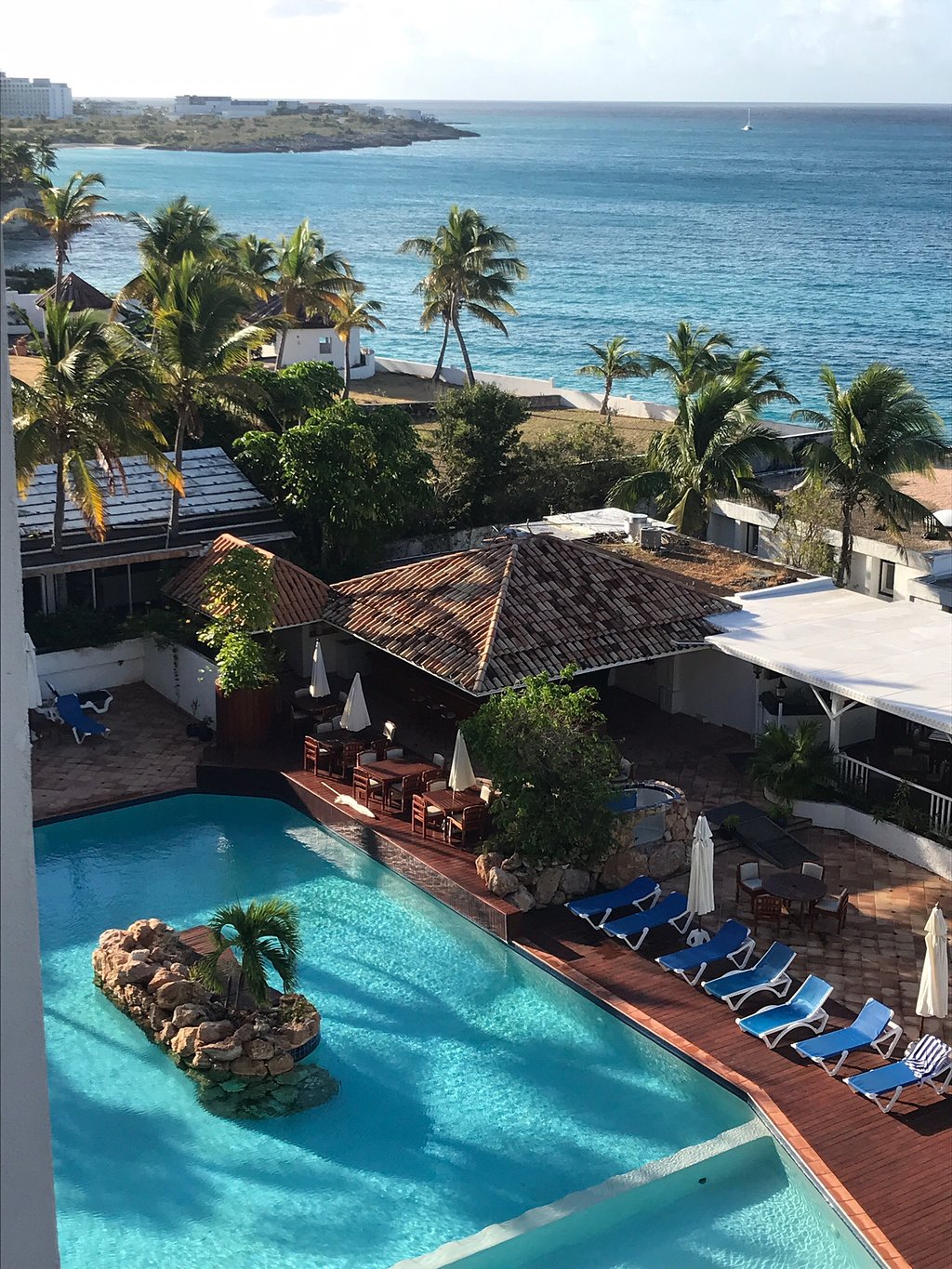 Sapphire Beach Club & Resort Aerial Pool View