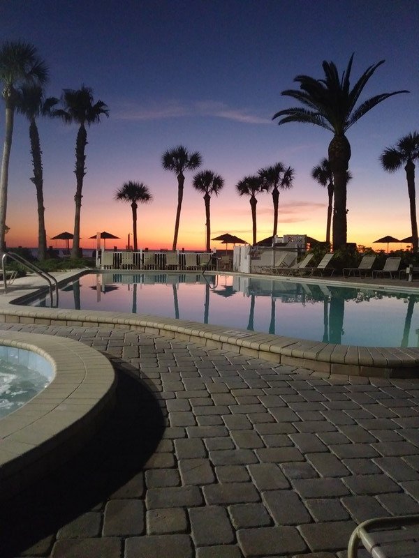 Grand Shores West Pool Evening