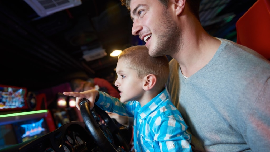 Arcade Games With Father And Son