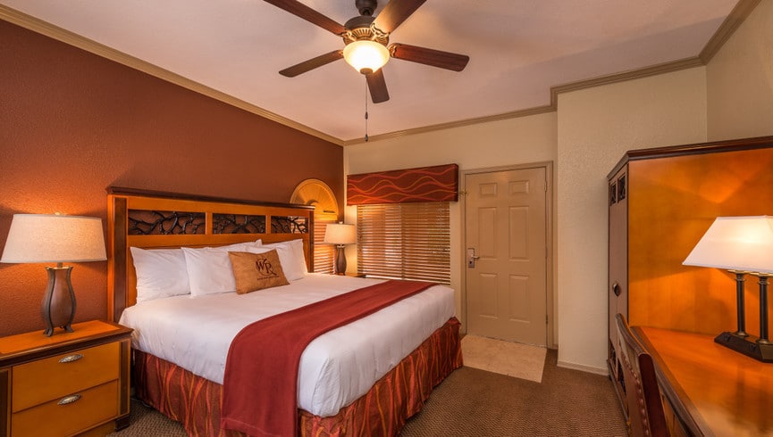 master bedroom at painted mountain resort