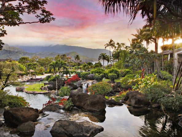 grand pacific resorts hanalei bay resort waterfalls