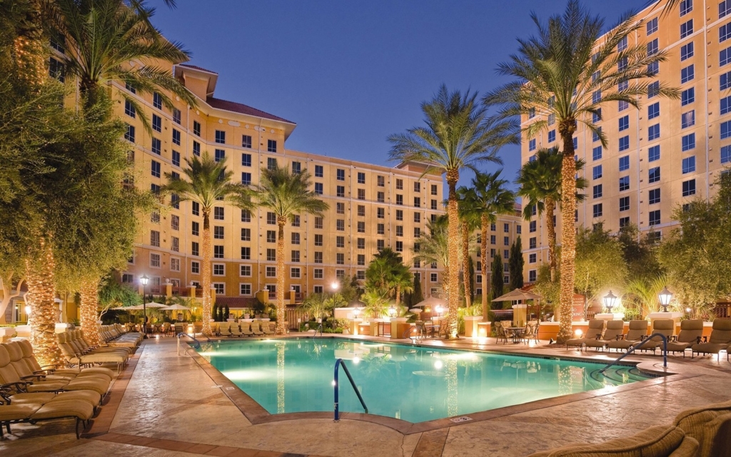 Club Wyndham Grand Desert Resort Pool at Night