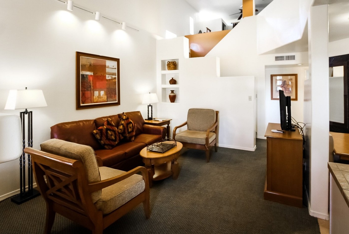 living room at villas cave creek