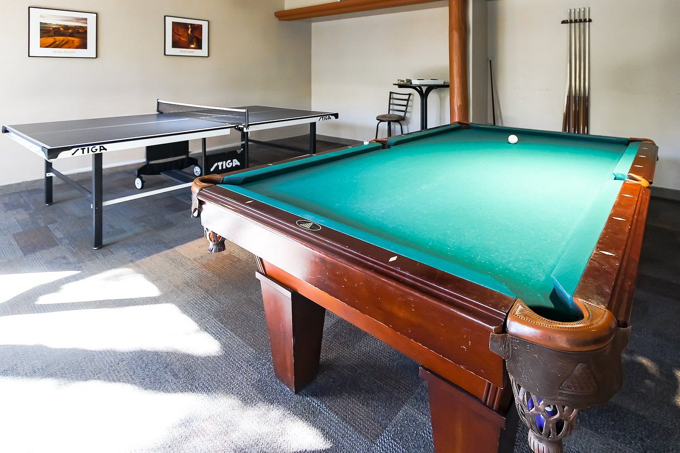 pool table and ping pong