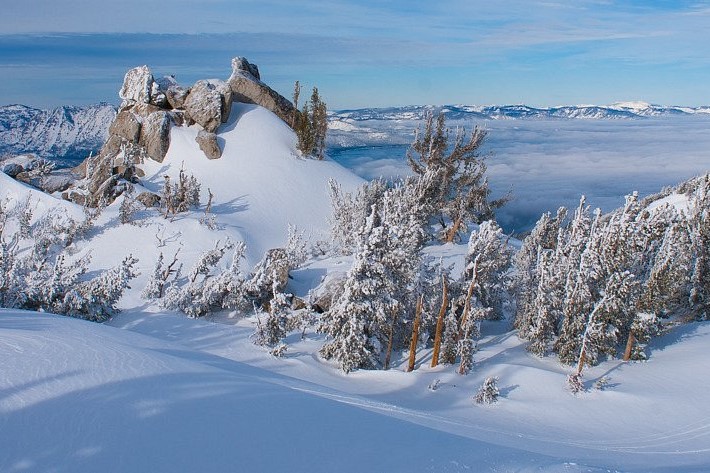 Best Places to Visit in January USA: Lake Tahoe Slopes in Christmas town