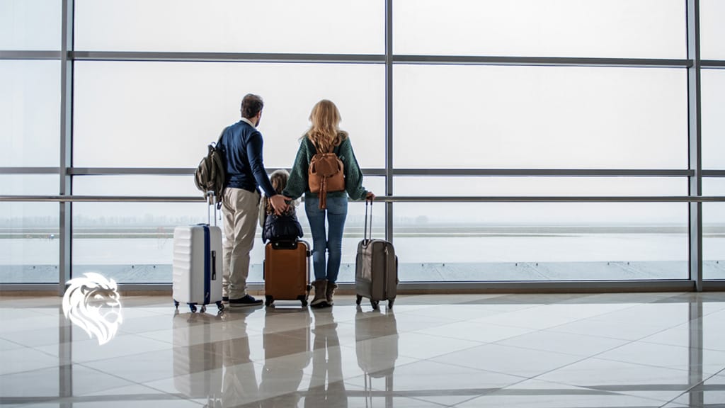 Family Traveling at the Airport