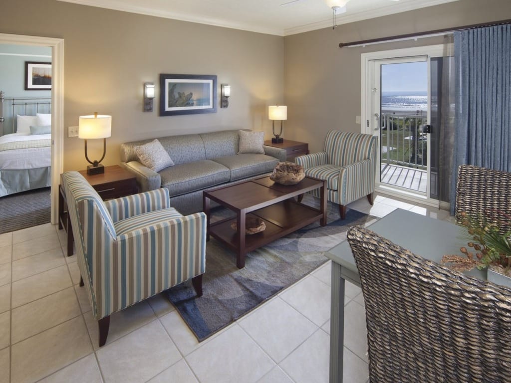 Galveston Beach Resort living room, galveston timeshare