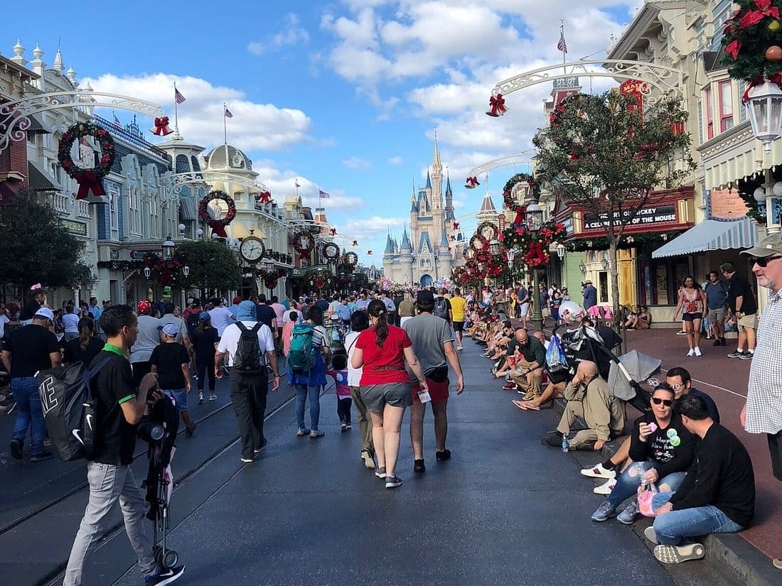 Main Street Christmas in Disney World