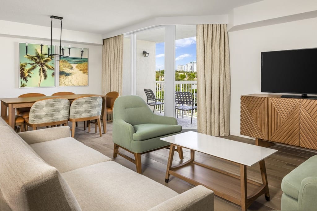 Pompano Beach Wyndham Santa Barbara Living Room