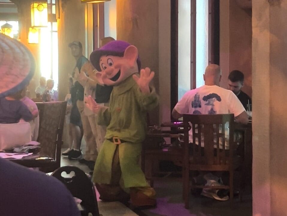 Dopey at Character Dining at Disney Resorts: Story Book Dining at Artist's Point
